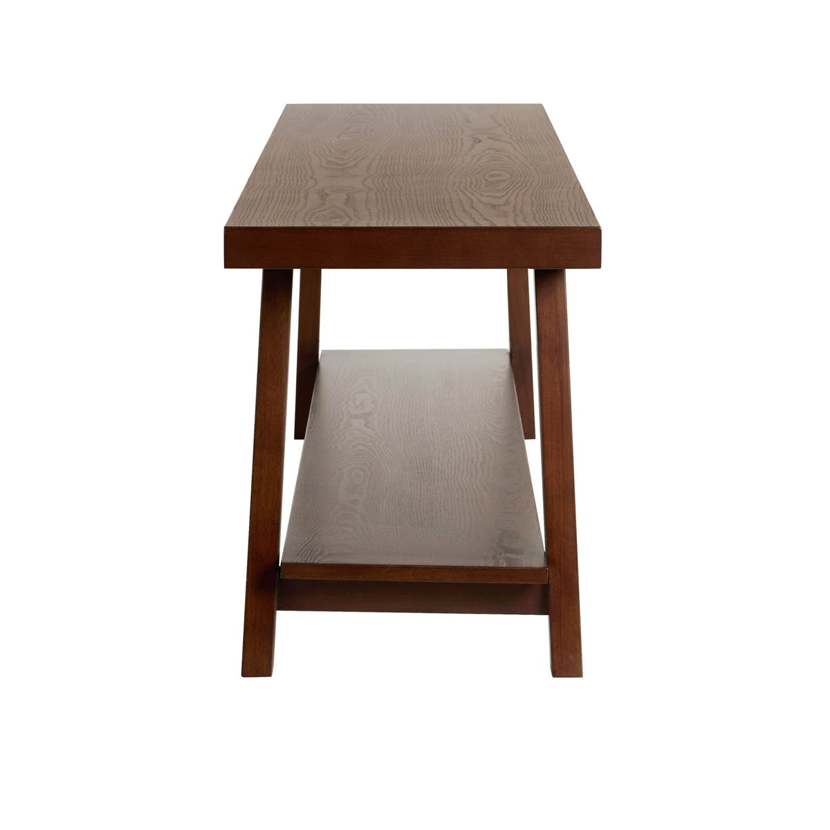 Eliza Wooden Shelf Bench - Walnut - DUSK