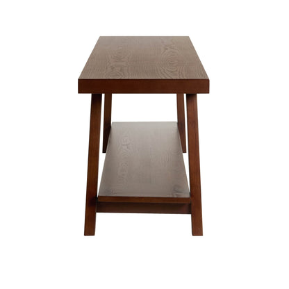 Eliza Wooden Shelf Bench - Walnut - DUSK