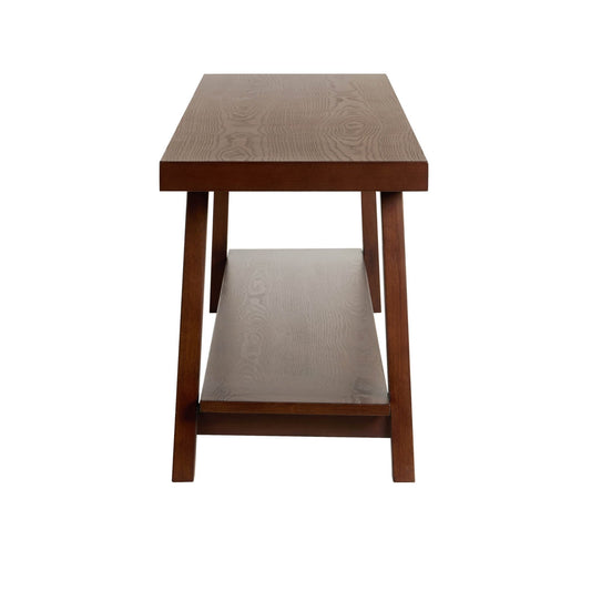 Eliza Wooden Shelf Bench - Walnut - DUSK