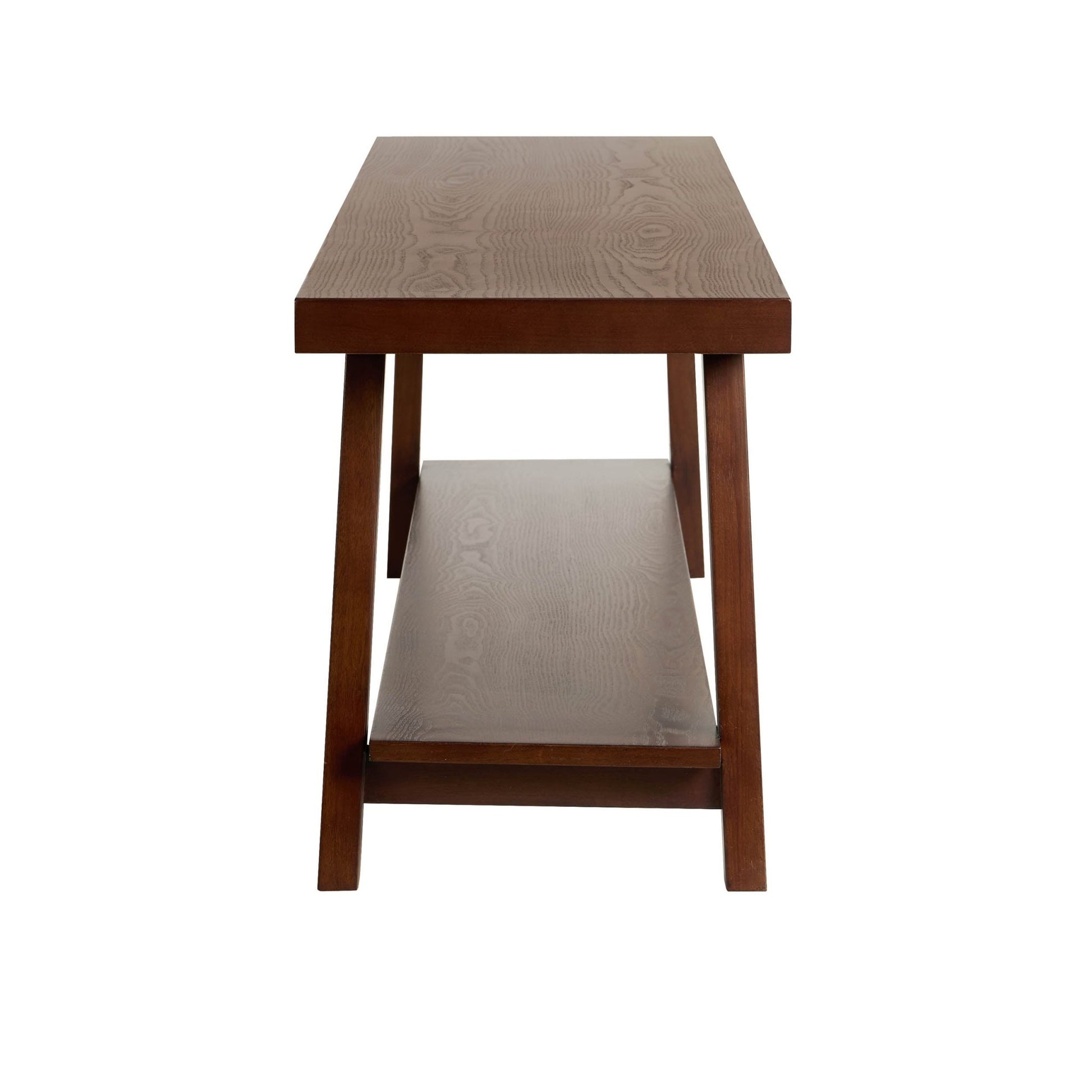 Eliza Wooden Shelf Bench - Walnut - DUSK