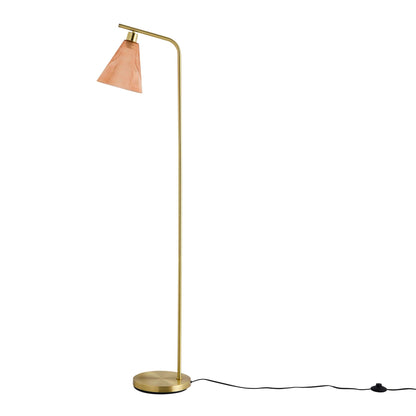 Ella Glass Conical Striped Floor Lamp - Amber - DUSK