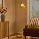 Ella Glass Conical Striped Floor Lamp - Green - DUSK