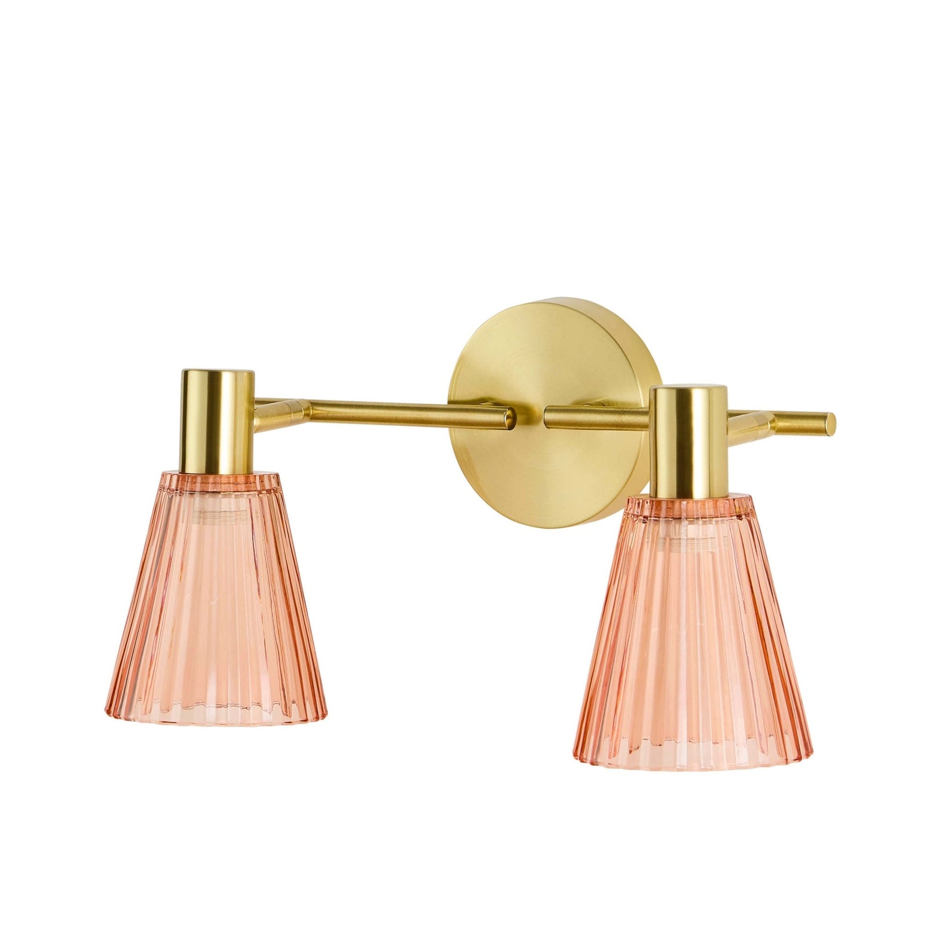 Ella Glass Conical Striped Wall Light - Amber - DUSK