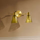 Ella Glass Conical Striped Wall Light - Green - DUSK