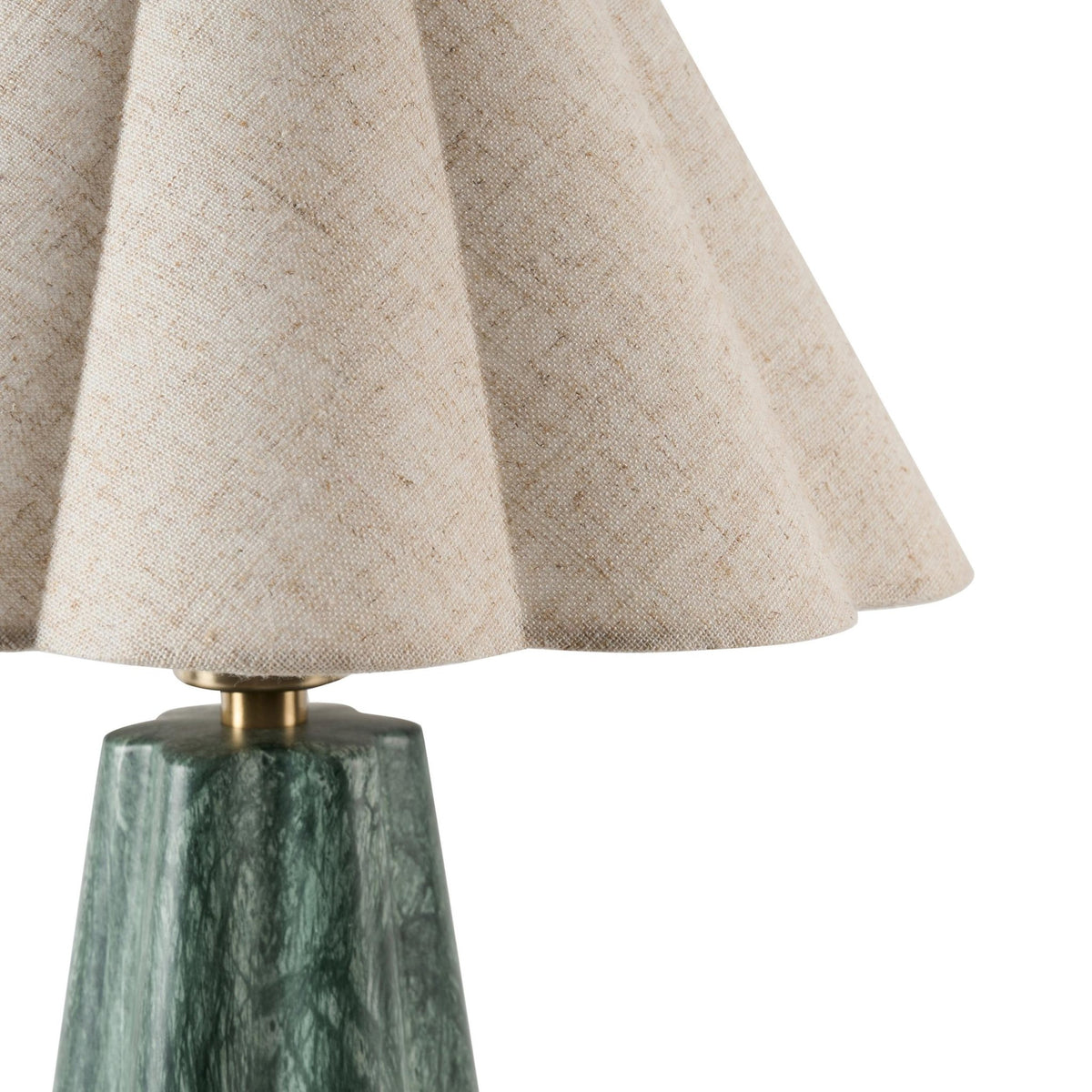 Elle Marble Effect Table Lamp - Green - DUSK