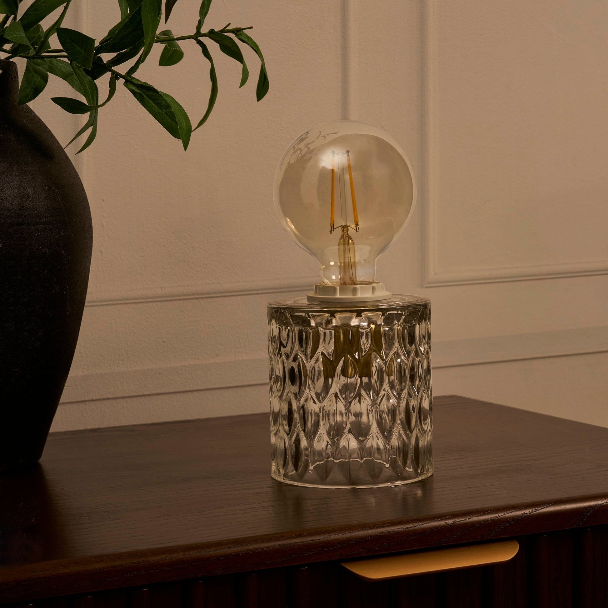 Elodi Glass Table Lamp - Clear - DUSK
