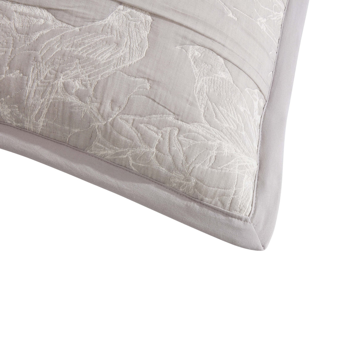 Embroidered Bird Cushion Cover - Cloud Grey - DUSK