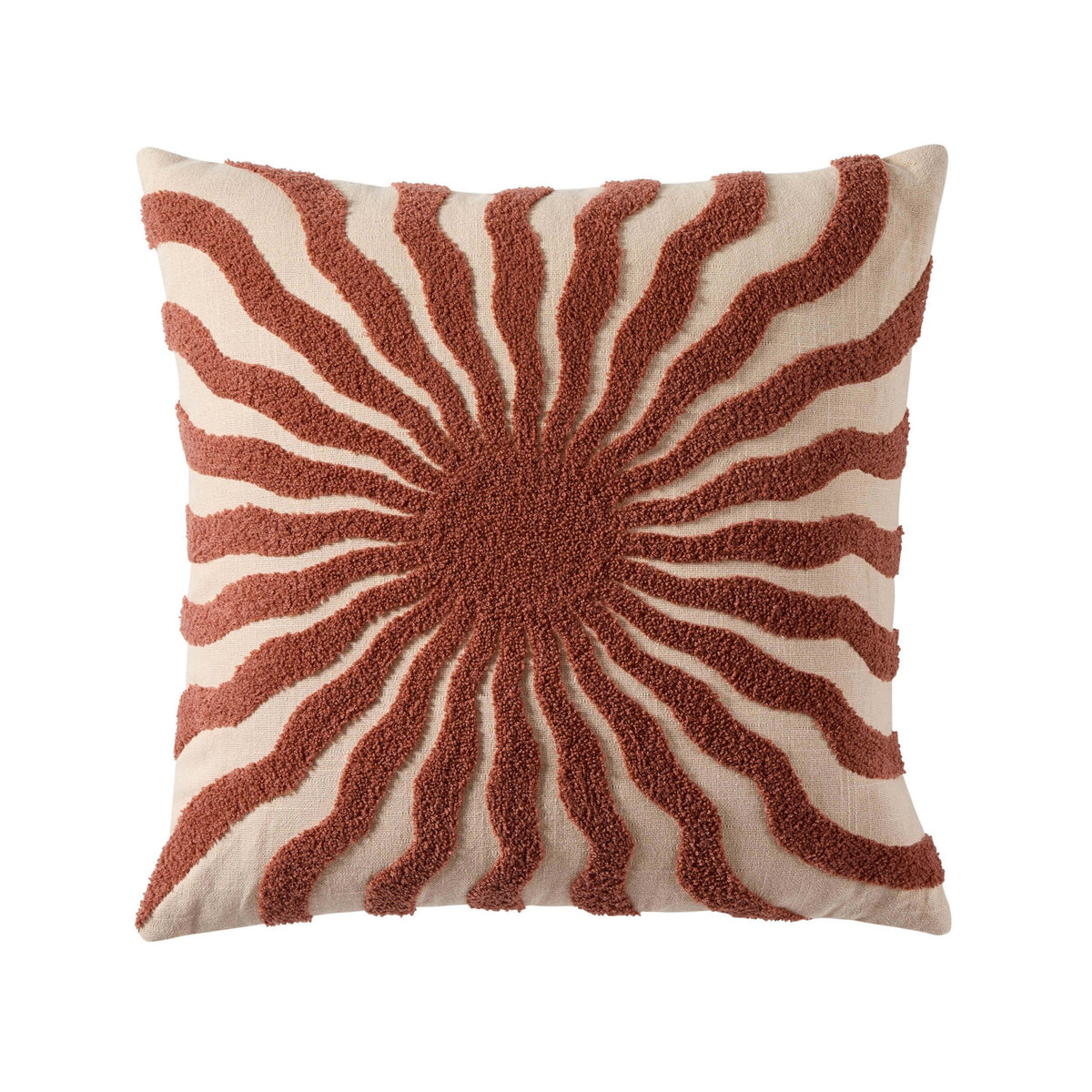 Embroidered Sun Sofa Cushion Cover - Burnt Orange - DUSK
