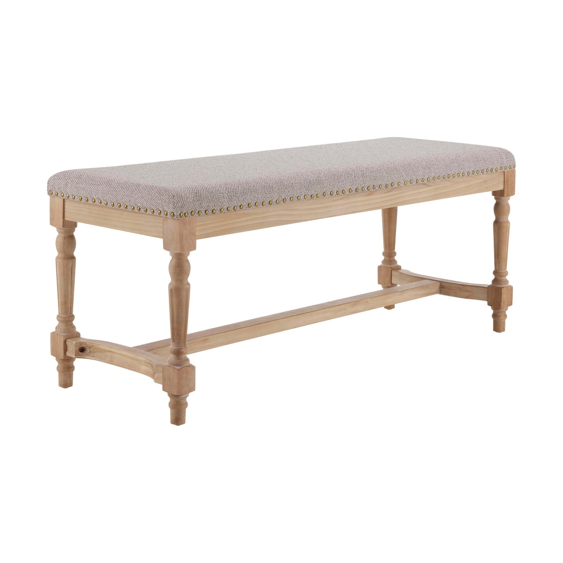 Emley Bench - Natural Chevron - DUSK