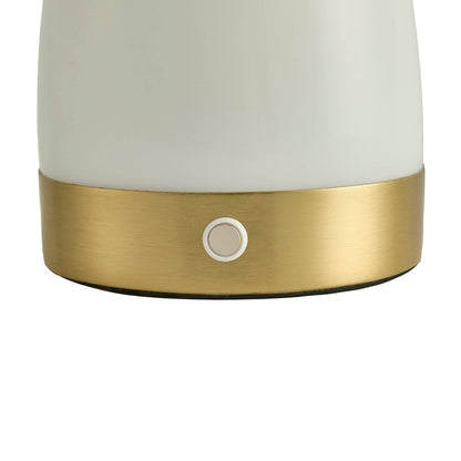 Enoki LED Rechargeable Wireless Lamp - White/Gold - DUSK