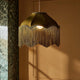 Enzo Suede Tassel Fringe Ceiling Shade - Rich Green - DUSK