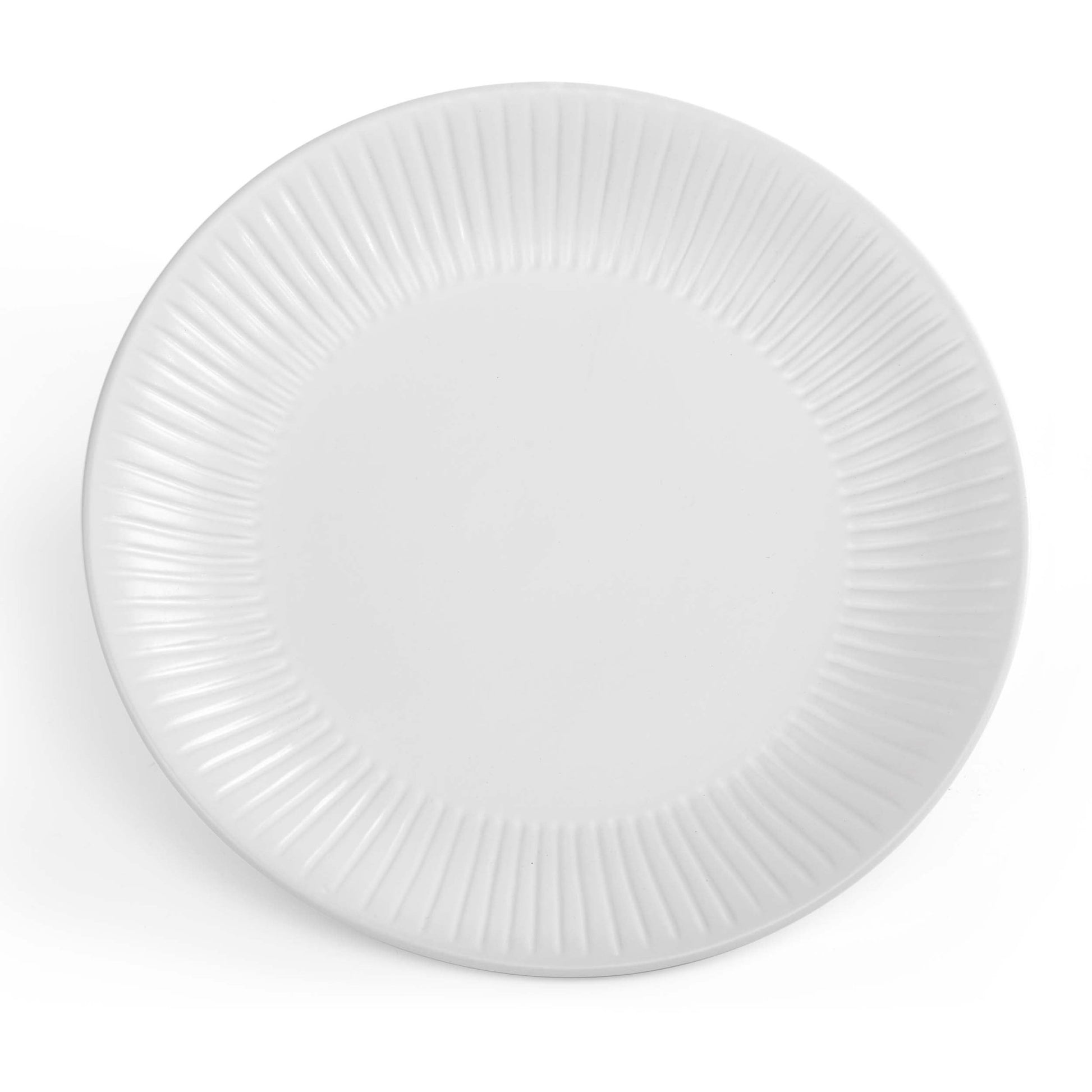 Ethan Embossed Stoneware 12pc Dinner Set - White - DUSK
