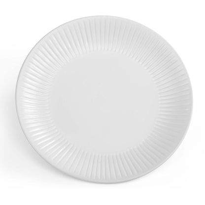 Ethan Embossed Stoneware 12pc Dinner Set - White - DUSK