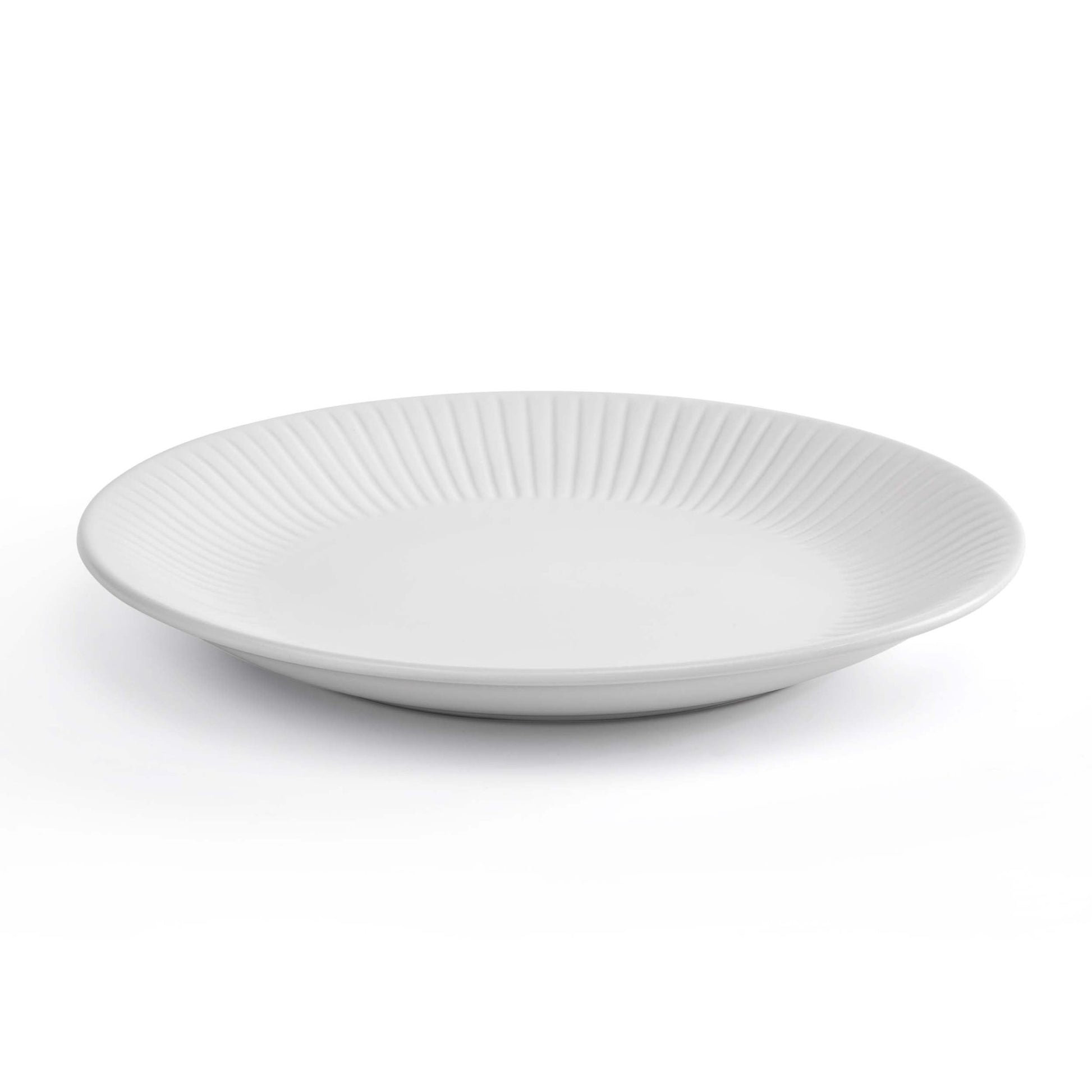 Ethan Embossed Stoneware 12pc Dinner Set - White - DUSK