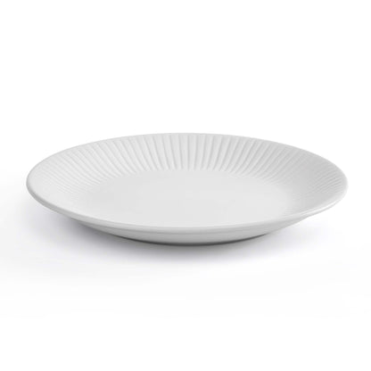 Ethan Embossed Stoneware 12pc Dinner Set - White - DUSK