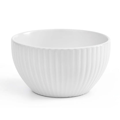 Ethan Embossed Stoneware 12pc Dinner Set - White - DUSK