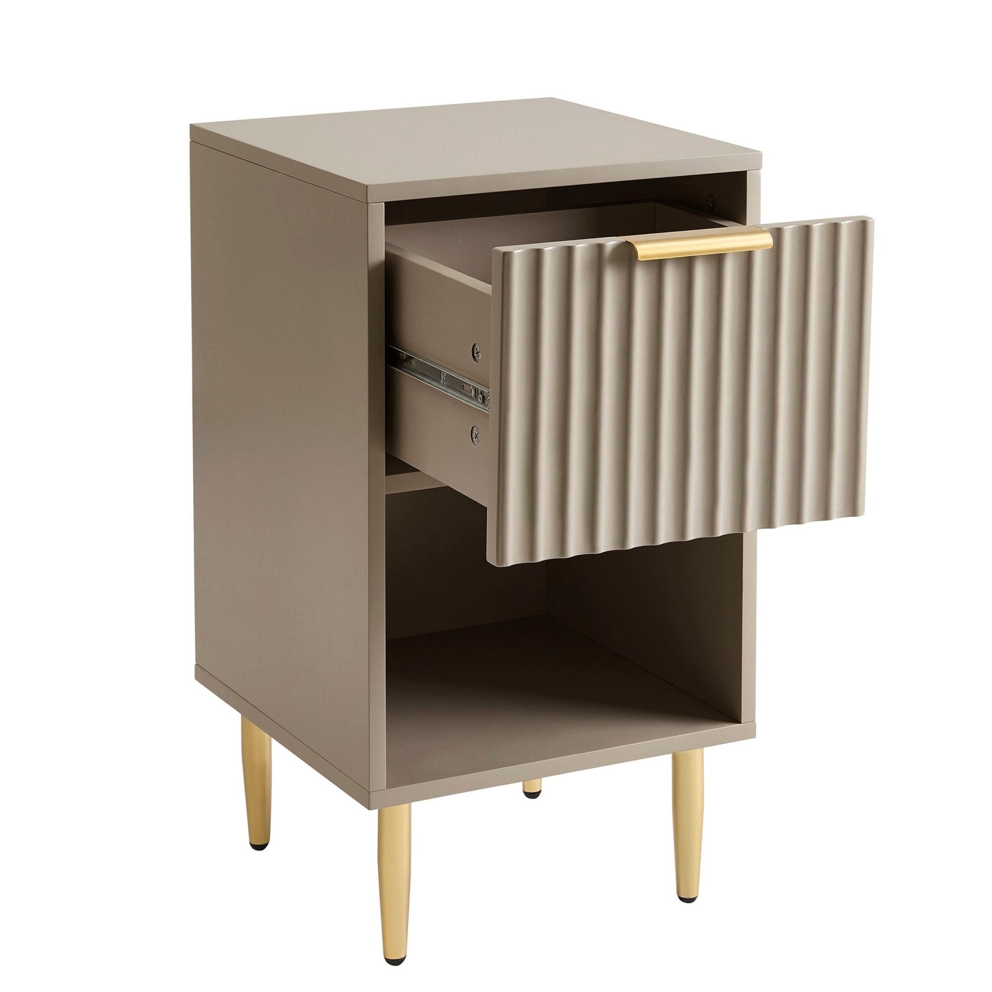 Evie 1 Drawer Nightstand - Taupe - Resource - DUSK