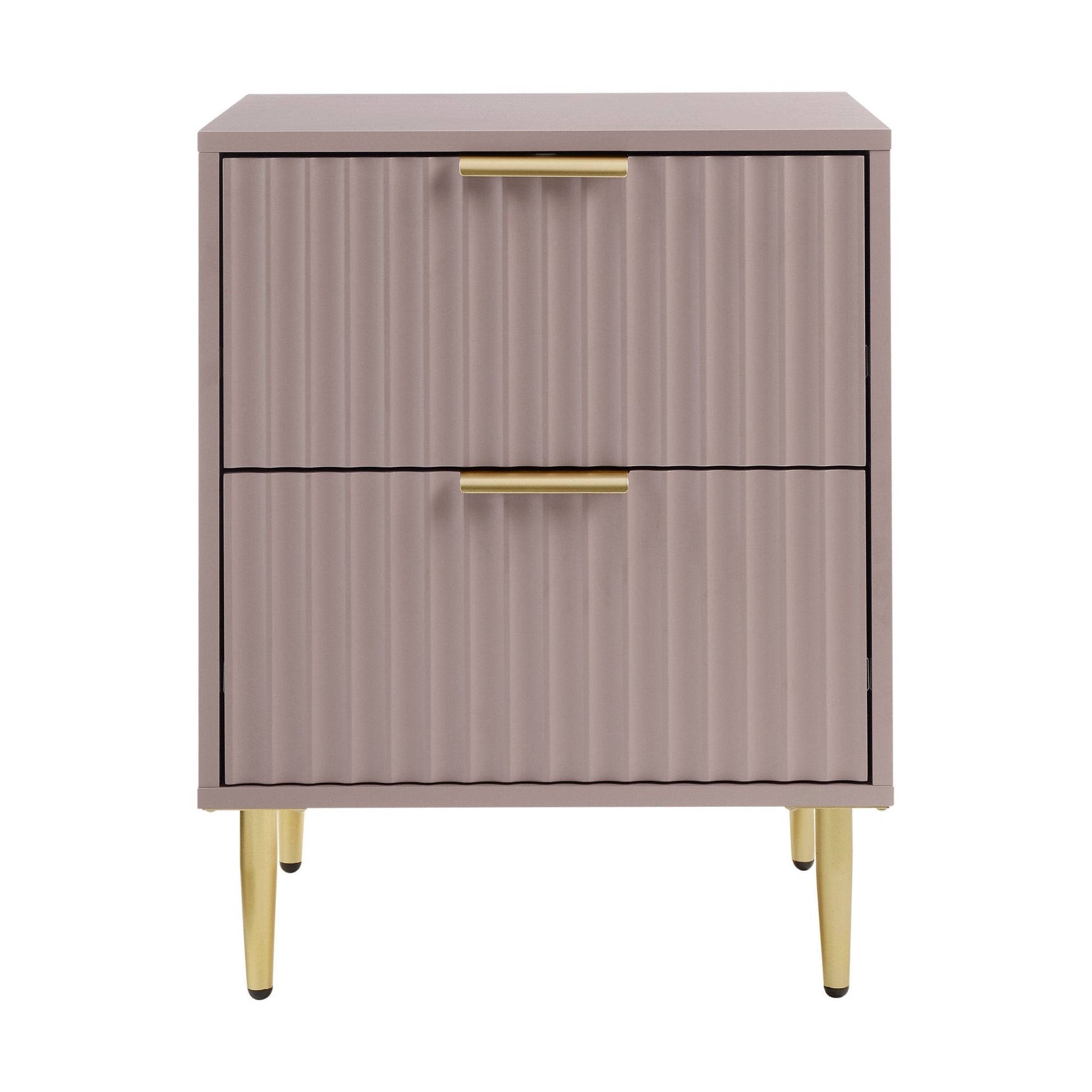 Evie 2 Drawer Bedside Table - Dusty Mauve - DUSK