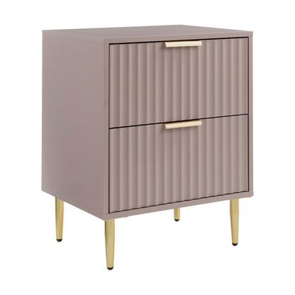 Evie 2 Drawer Bedside Table - Dusty Mauve - DUSK