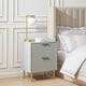 Evie 2 Drawer Bedside Table - Grey - DUSK