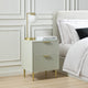 Evie 2 Drawer Bedside Table - Sage Green - DUSK