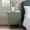 Evie 2 Drawer Bedside Table - Vetiver - DUSK