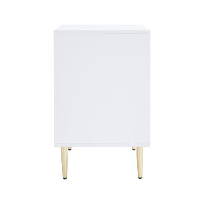 Evie 2 Drawer Bedside Table - Warm White - DUSK