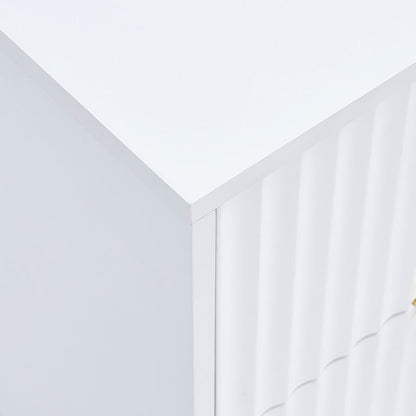 Evie 2 Drawer Bedside Table - Warm White - DUSK