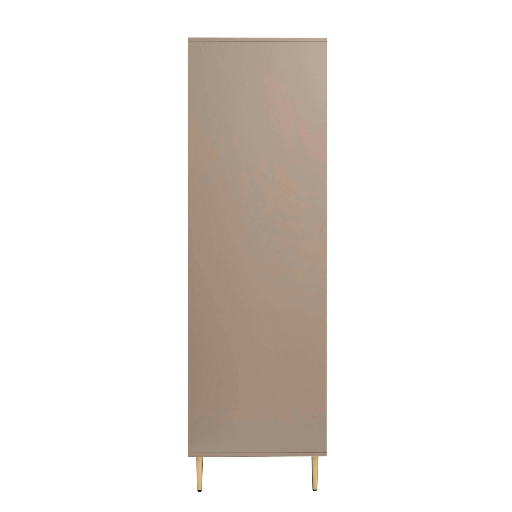 Evie 3 Door Wardrobe with Drawers - Taupe - DUSK