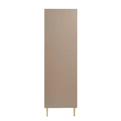 Evie 3 Door Wardrobe with Drawers - Taupe - DUSK