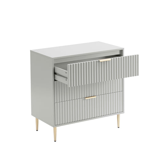 Evie 3 Drawer Chest - Grey - DUSK