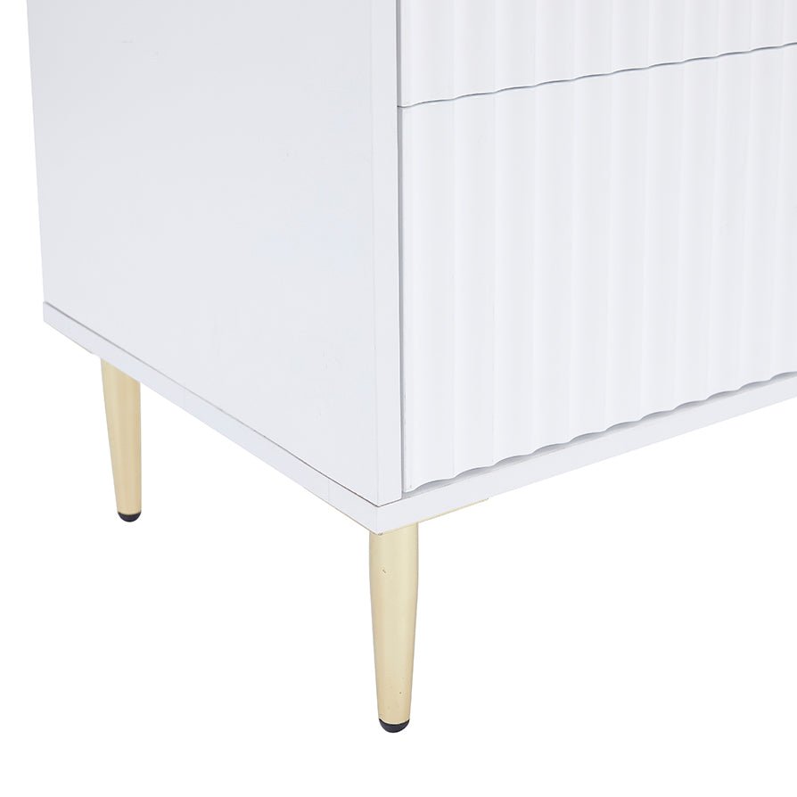 Evie 3 Drawer Chest - Warm White - DUSK