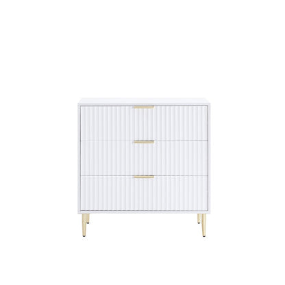Evie 3 Drawer Chest - Warm White - DUSK