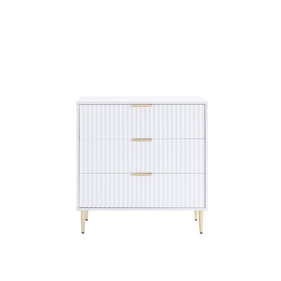 Evie 3 Drawer Chest - Warm White - DUSK