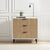 Evie 3 Drawer Chest - White/Wood Effect - DUSK