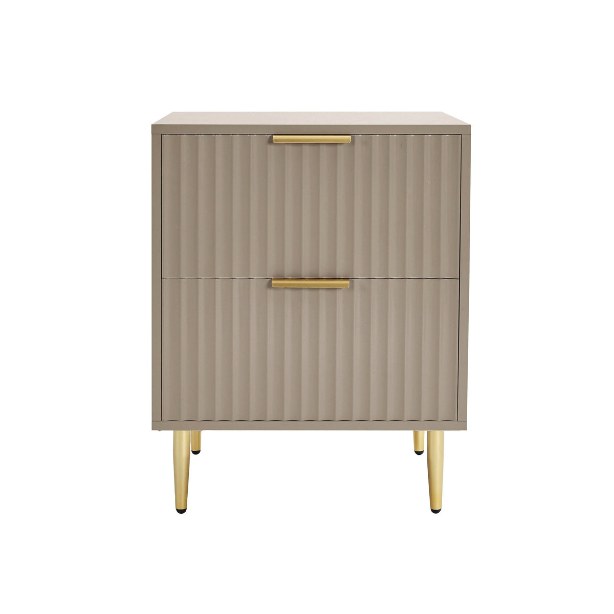 Evie 3 Piece Bundle - 2 Bedside Tables and Small Chest - Taupe - DUSK