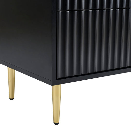 Evie 5 Drawer Chest - Black - DUSK