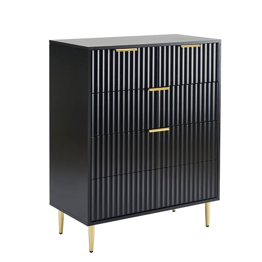 Evie 5 Drawer Chest - Black - DUSK