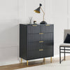 Evie 5 Drawer Chest - Black - DUSK