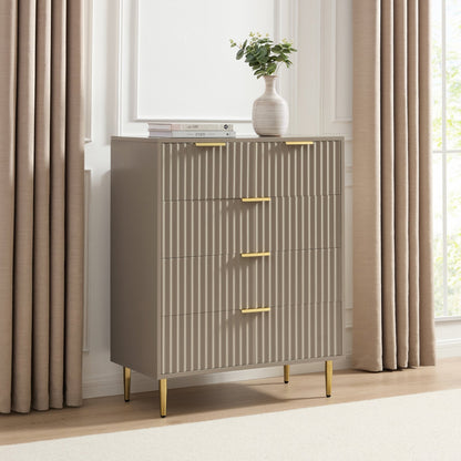Evie 5 Drawer Chest - Taupe - DUSK