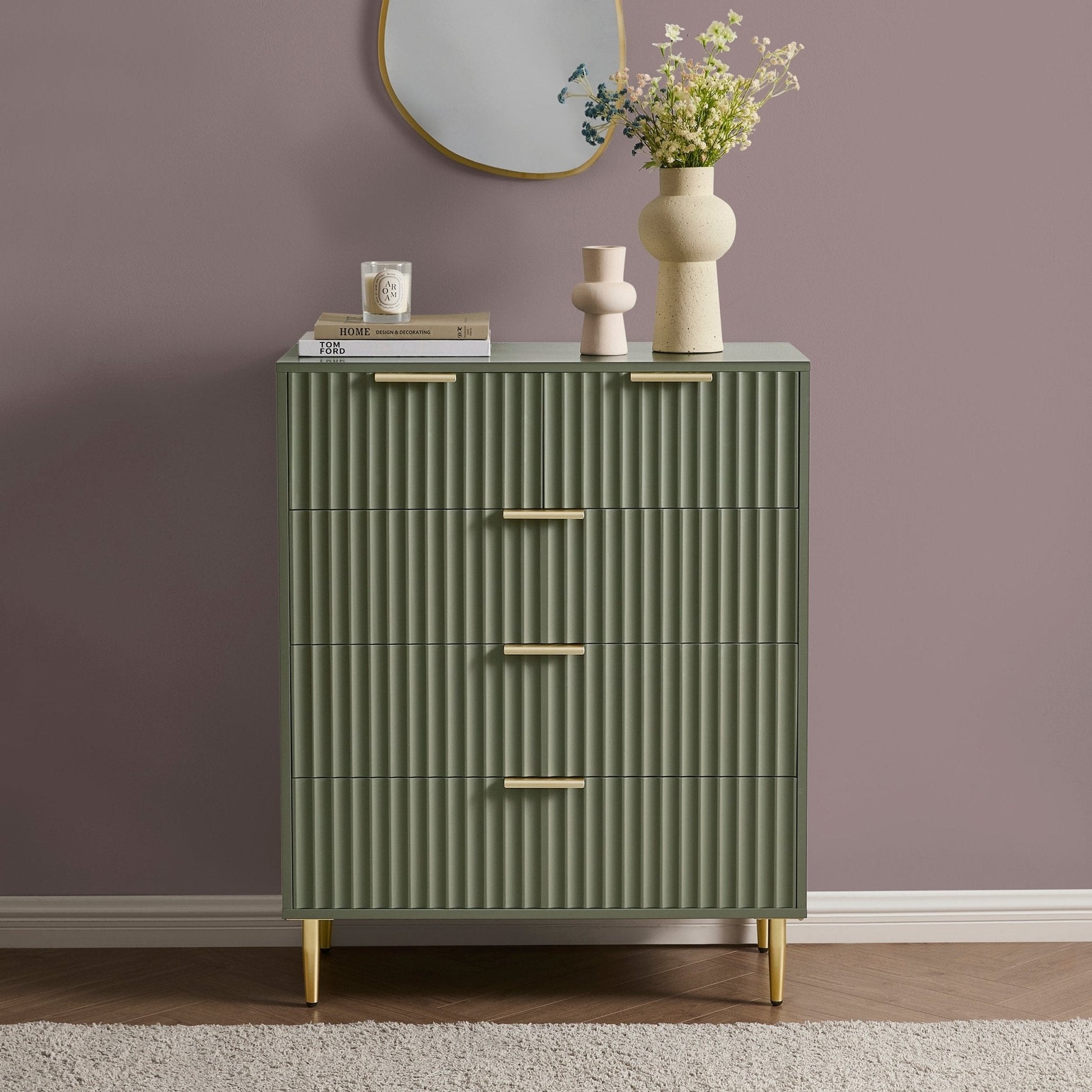 Evie 5 Drawer Chest - Vetiver - DUSK