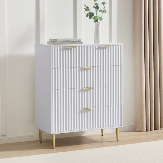 Evie 5 Drawer Chest - Warm White - DUSK