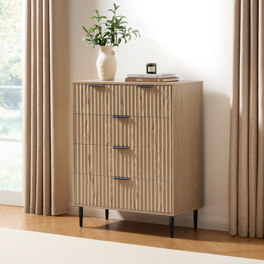 Evie 5 Drawer Chest - Wood Effect - DUSK