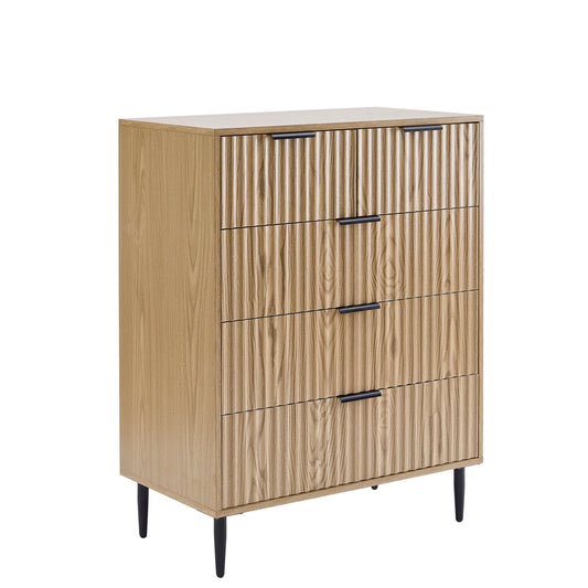 Evie 5 Drawer Chest - Wood Effect - DUSK