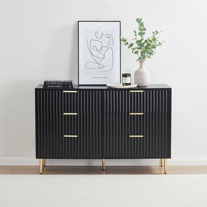 Evie 6 Drawer Chest - Black - DUSK