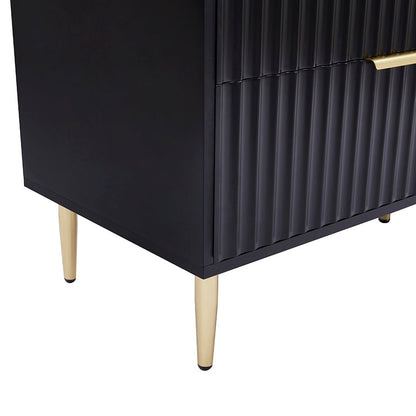 Evie 6 Drawer Chest - Black - DUSK
