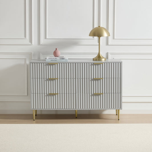 Evie 6 Drawer Chest - Grey - DUSK