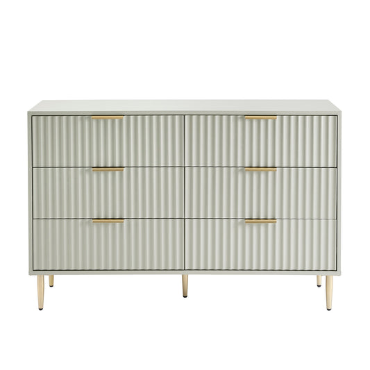 Evie 6 Drawer Chest - Sage Green - DUSK