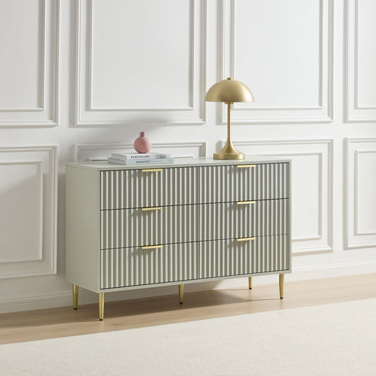 Evie 6 Drawer Chest - Sage Green - DUSK