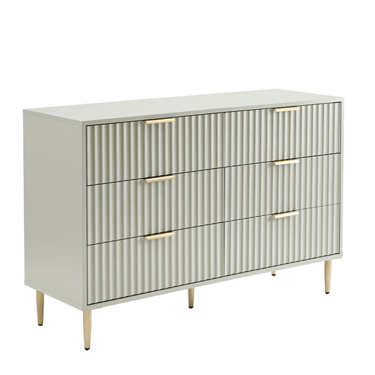 Evie 6 Drawer Chest - Sage Green - DUSK